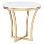 Aurora White Marble Side Table