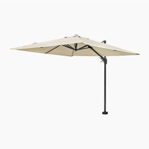 Voyager T2 2.7m Square Cantilever Parasol in Champagne with 90kg Granite Base
