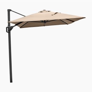 Voyager T1 3m x 2m Rectangular Cantilever Parasol in Taupe with 90kg Granite Base