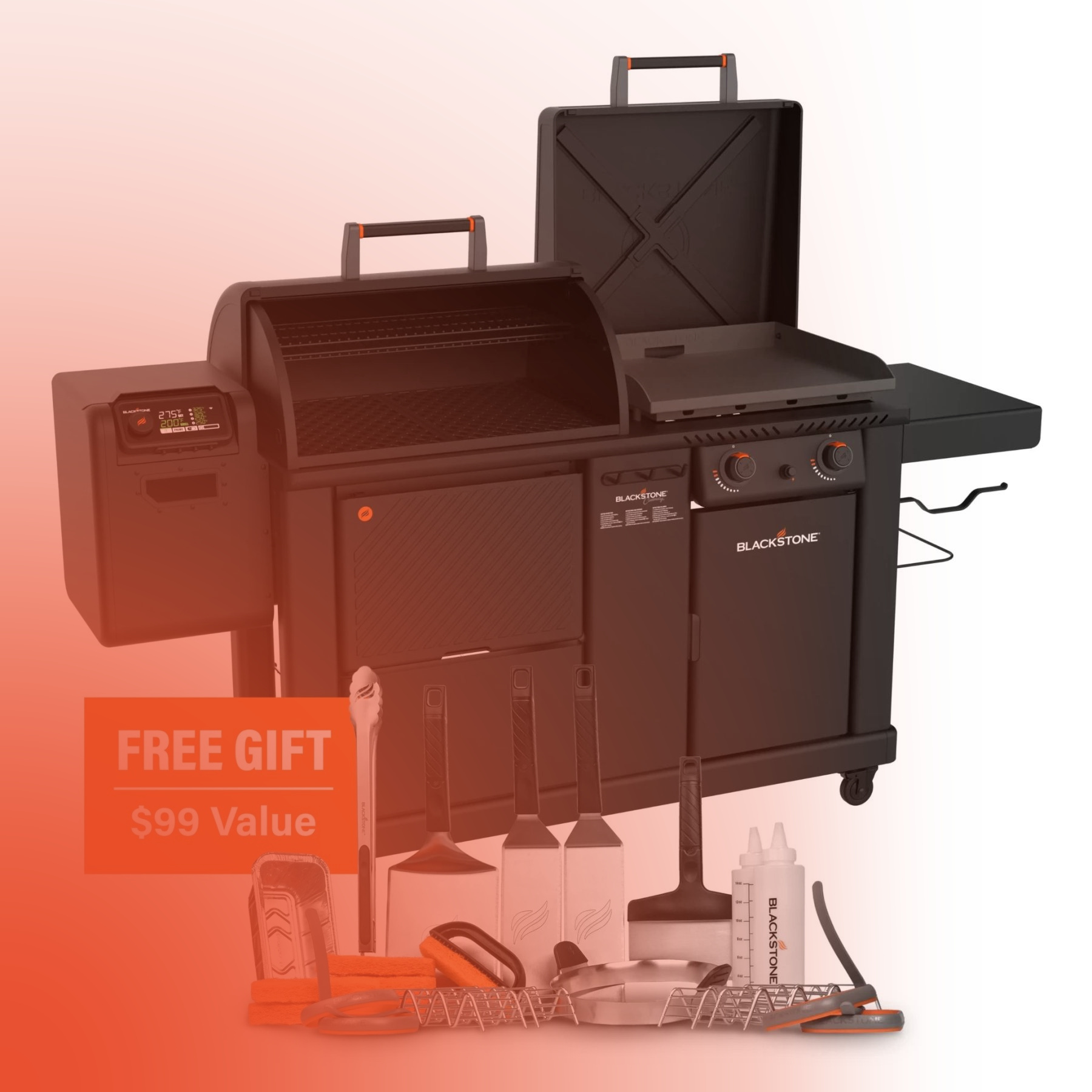 22" XL Griddle Pellet Grill Combo - Griddles by EuroLife Furniture