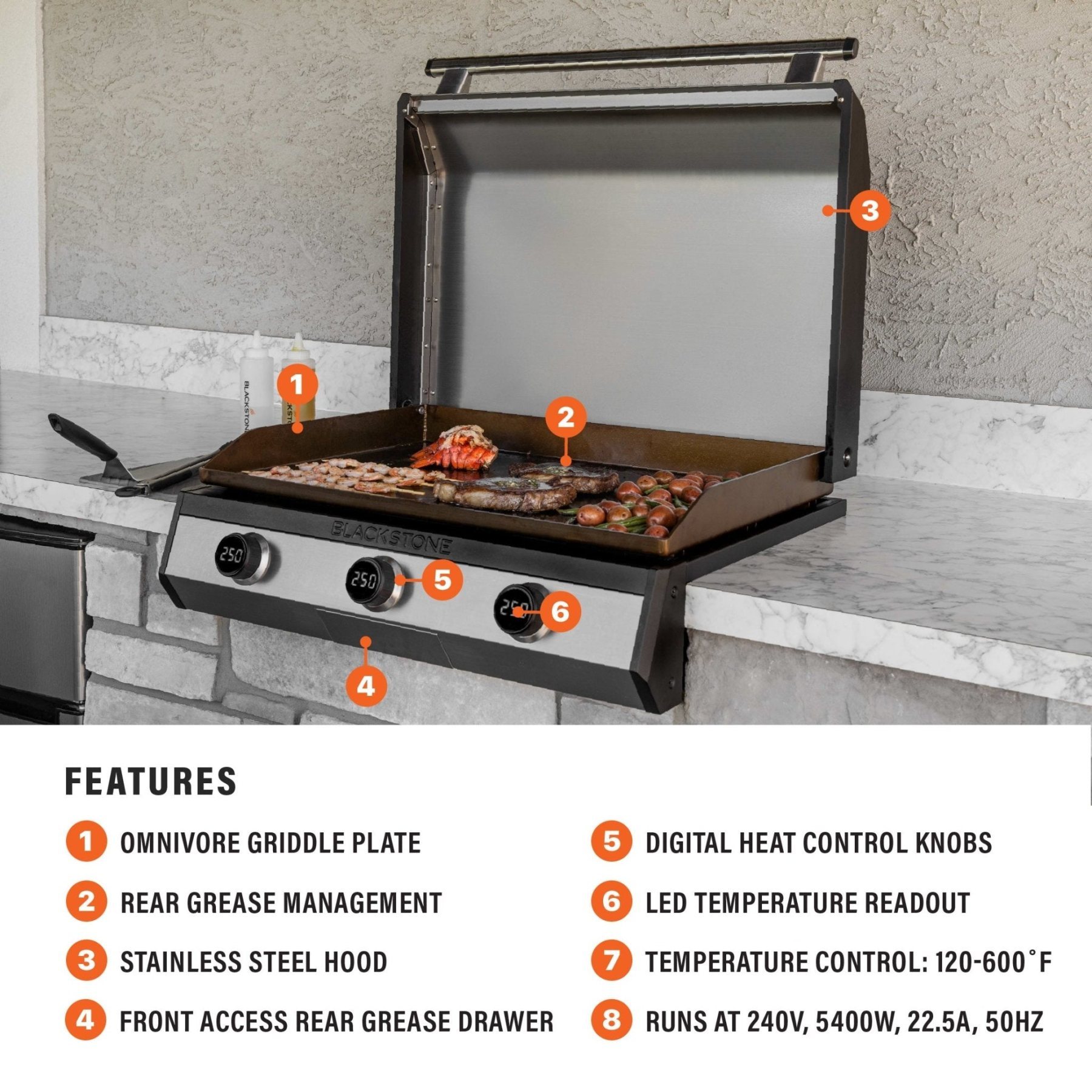 30" Electric Drop-in Griddle - Detailed View 4 | EuroLife Furniture