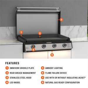 36" Drop-in Griddle with Hood (Natural Gas)