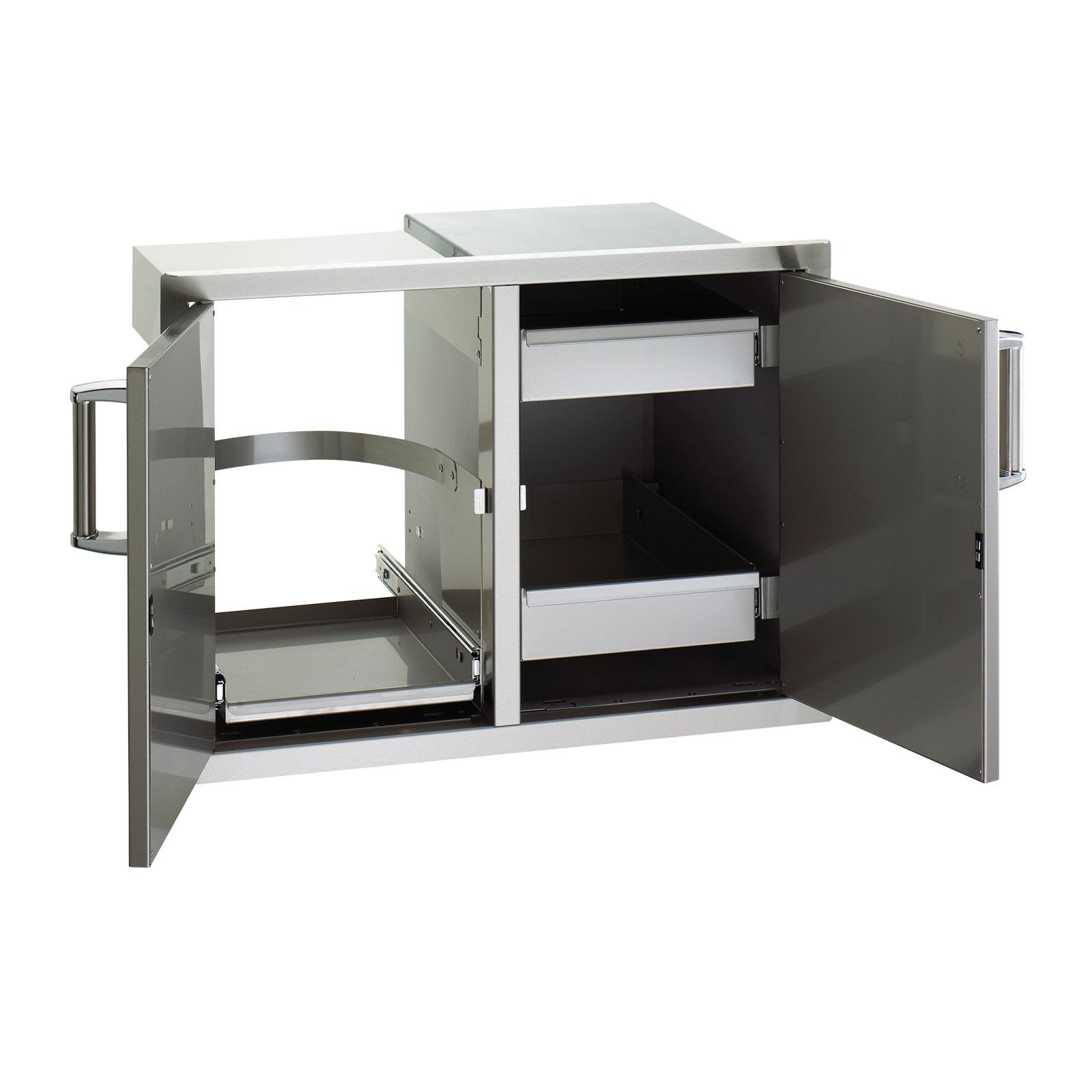 Fire Magic Premium Flush 30-Inch Double Access Door w/ Dual Drawers and Trash Rollout (Soft Close) - 53930SC-12 - KITCHEN STORAGE & ACCESS DOORS by EuroLife Furniture