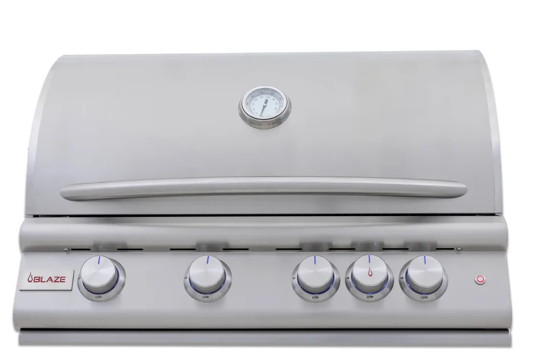 Blaze 32-Inch 4-Burner Premium LTE+ Gas Grill with Rear Burner and Built-in Lighting System - BLZ-4LTE3-NG - Built-In Gas & Charcoal Grills by EuroLife Furniture