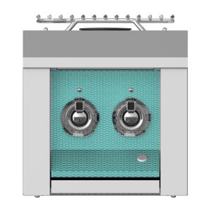 Aspire by Hestan 12-Inch Propane Gas Built-In Double Side Burner (Bora Bora Turquoise) - AEB122-LP-TQ