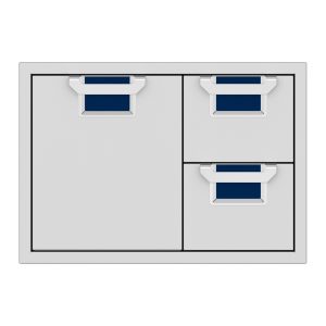 Aspire by Hestan 30-Inch Double Drawer and Storage Door Combination (Orion Dark Blue) - AESDR30-DB