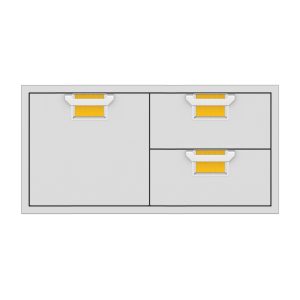 Aspire by Hestan 42-Inch Double Drawer and Storage Door Combination (Sol Yellow) - AESDR42-YW