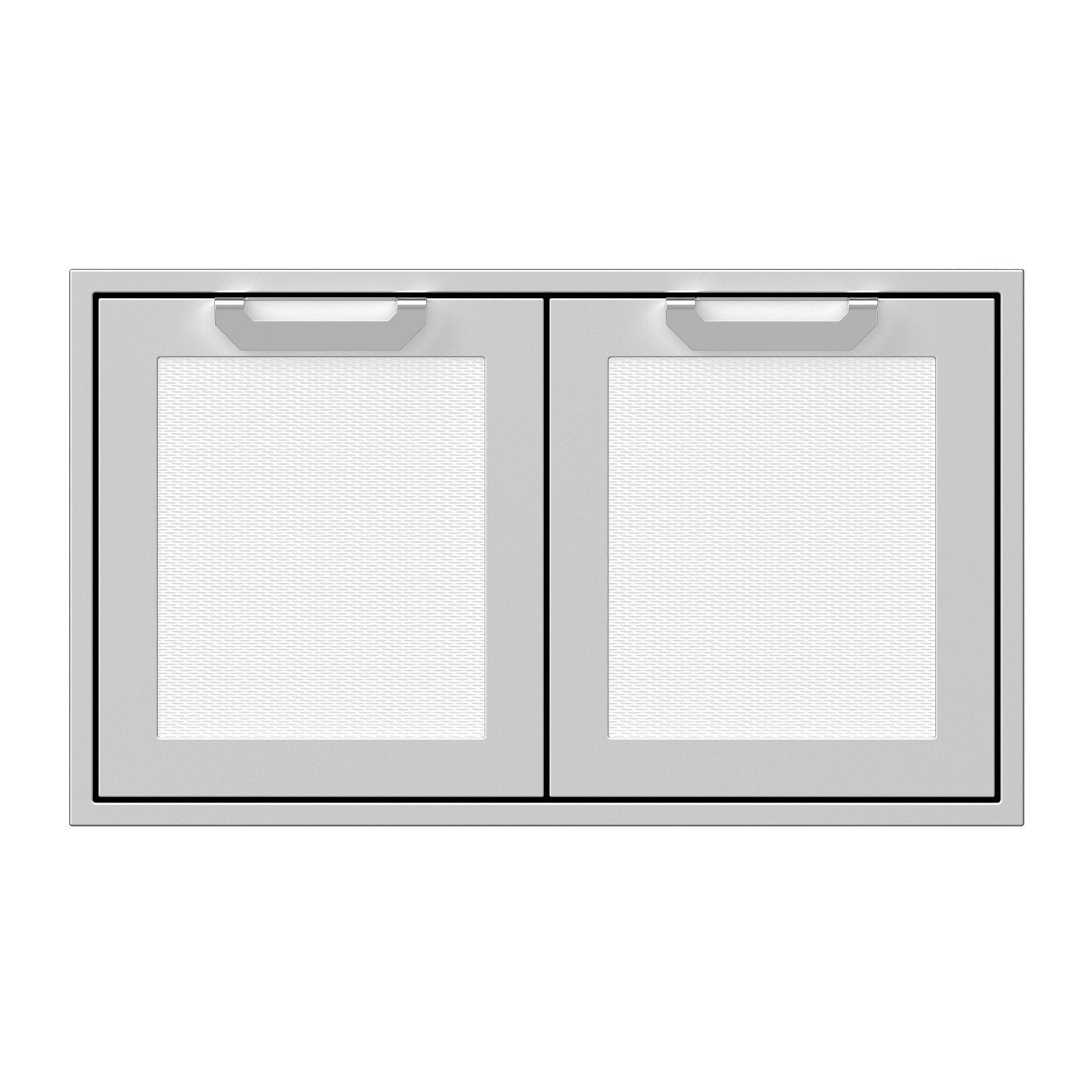 Hestan 36-Inch Double Access Doors w/ Recessed Marquise Accented Panels in White - AGAD36-WH - Double Access Doors by EuroLife Furniture
