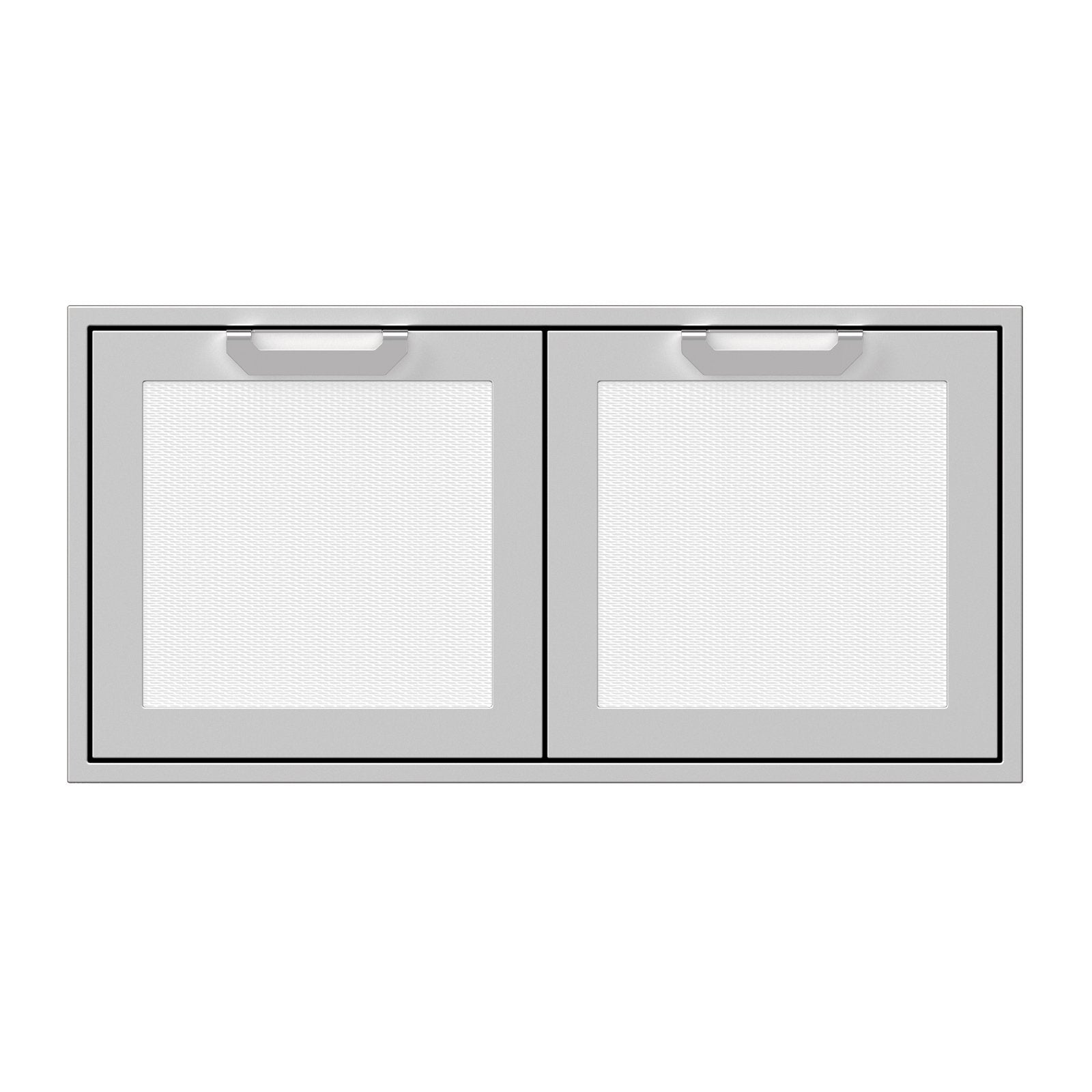 Hestan 42-Inch Double Access Doors w/ Recessed Marquise Accented Panels in White - AGAD42-WH - Hestan Outdoor Double Access Doors by EuroLife Furniture