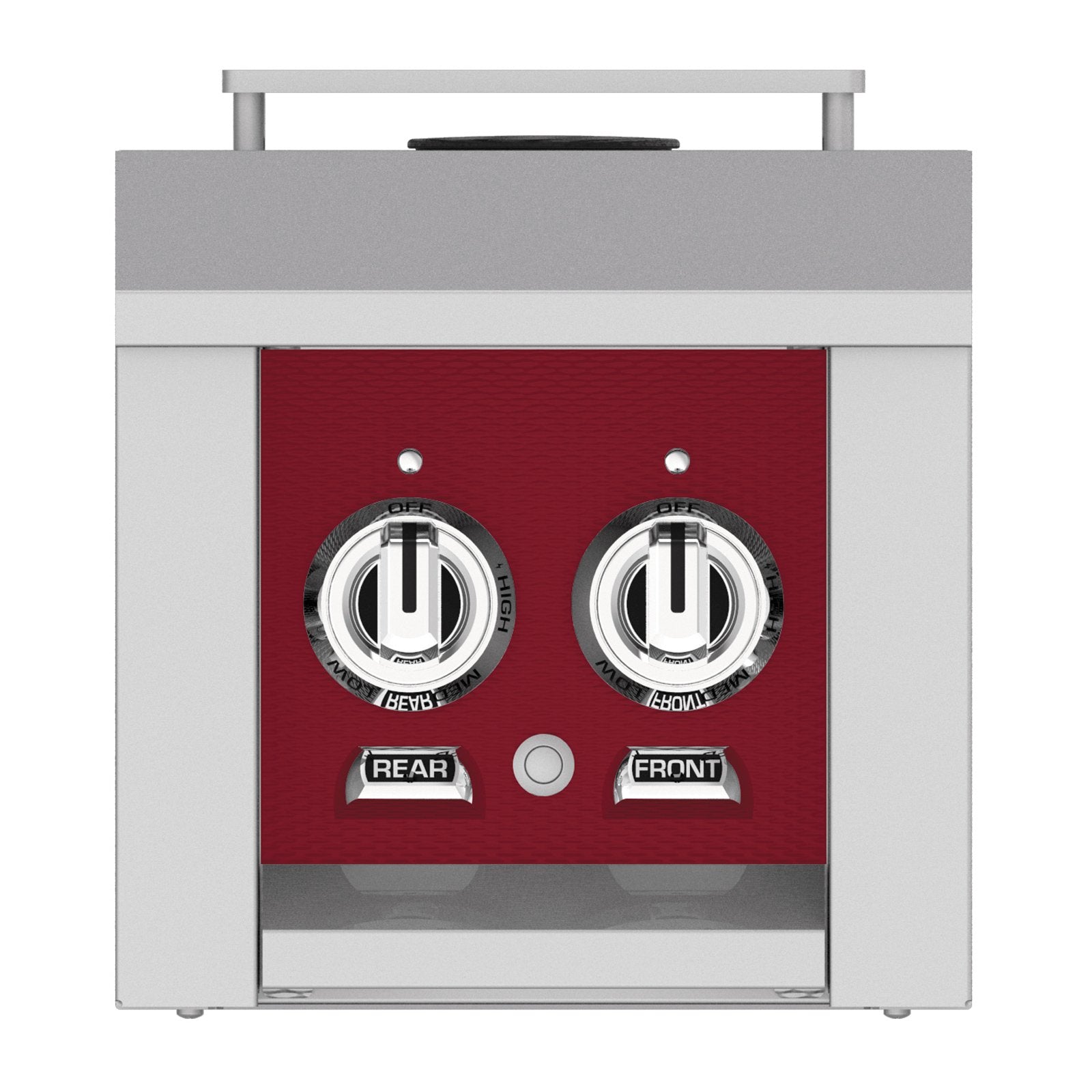 Hestan 12-Inch Natural Gas Built-In/Cart Mounted Double Side Burner in Burgundy - AGB122-NG-BG - GRILLS & SMOKERS by EuroLife Furniture