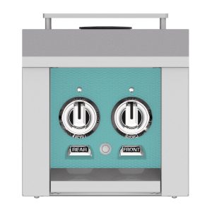 Hestan 12-Inch Propane Gas Built-In/Cart Mounted Double Side Burner in Turquoise - AGB122-LP-TQ