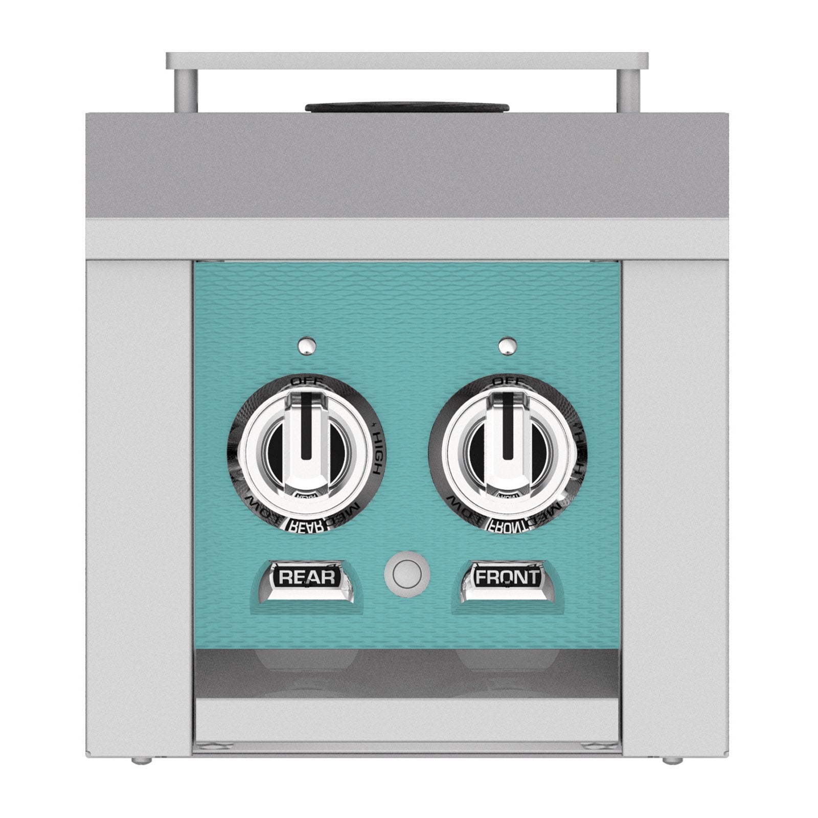 Hestan 12-Inch Propane Gas Built-In/Cart Mounted Double Side Burner in Turquoise - AGB122-LP-TQ - GRILLS & SMOKERS by EuroLife Furniture