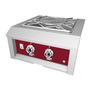 Hestan 24-Inch Natural Gas Built-In Power Burner in Burgundy - AGPB24-NG-BG