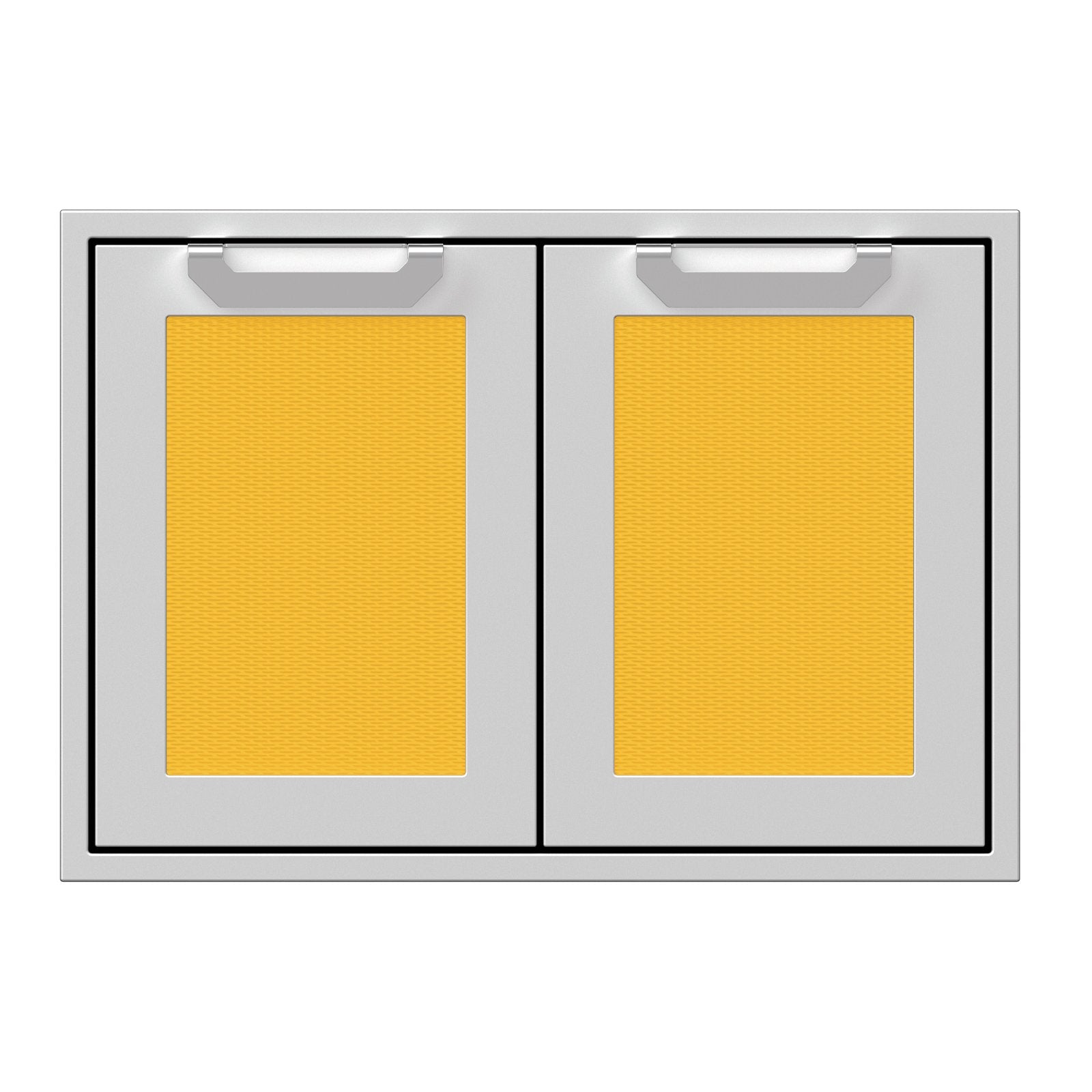 Hestan 30-Inch Double Access Door Propane Tank and Storage Cabinet w/ Recessed Marquise Accent Panel in Yellow - AGSD30-YW - Double Access Doors by EuroLife Furniture