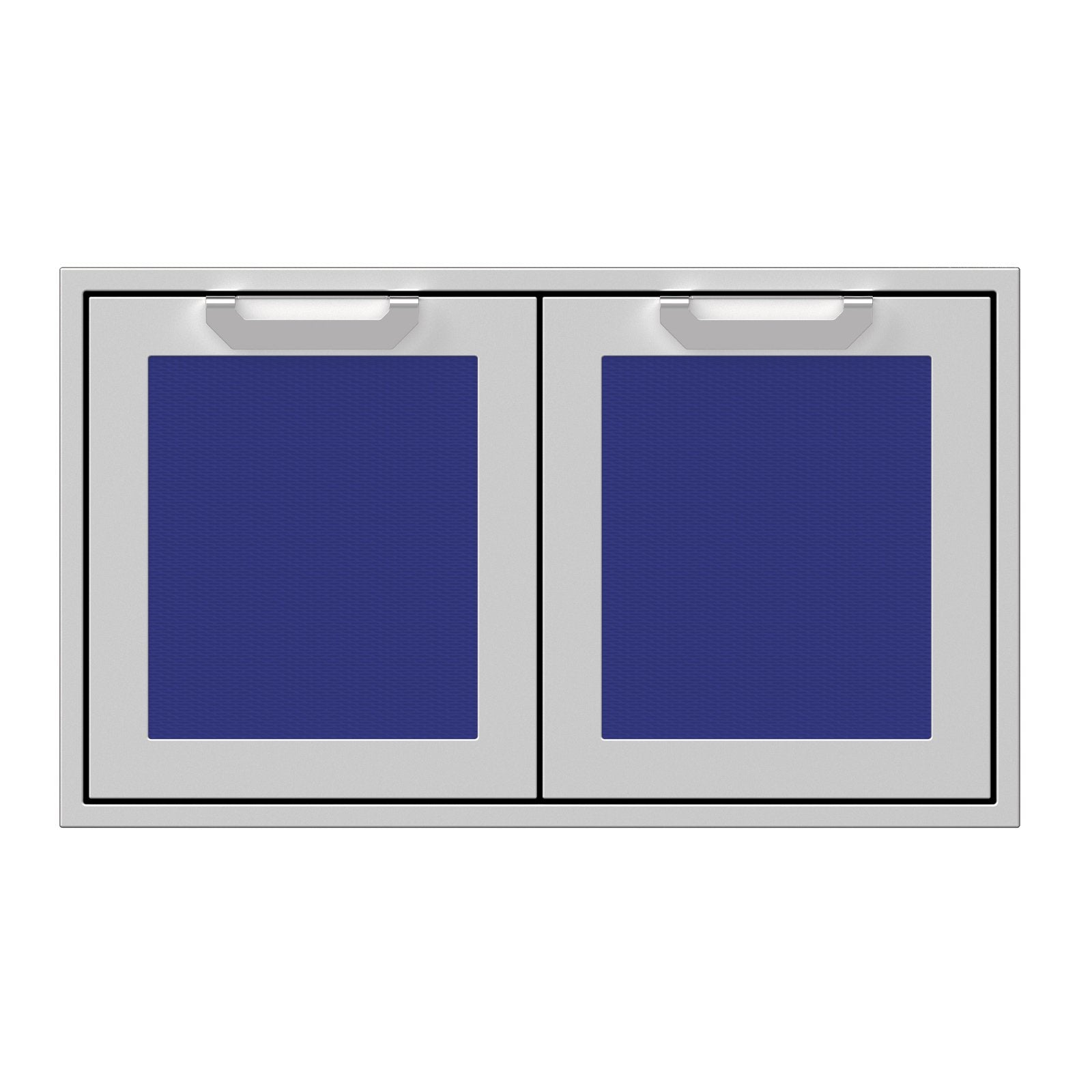 Hestan 36-Inch Double Access Door Propane Tank and Storage Cabinet w/ Recessed Marquise Accent Panel in Blue - AGSD36-BU - Double Access Doors by EuroLife Furniture