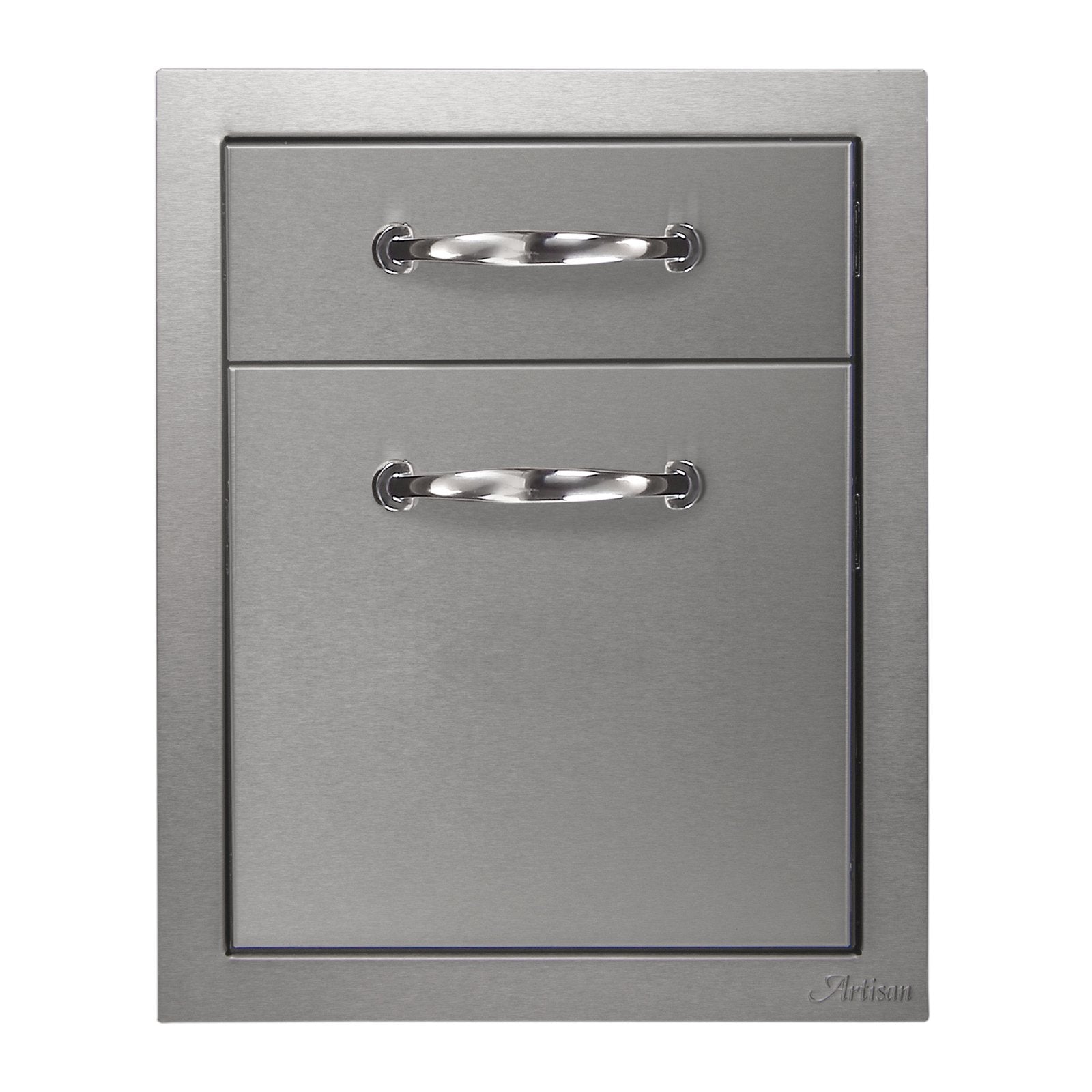 Artisan 17-Inch Stainless Steel Double Storage Drawers - ARTP-2DR-17SC - KITCHEN STORAGE & ACCESS DOORS by EuroLife Furniture