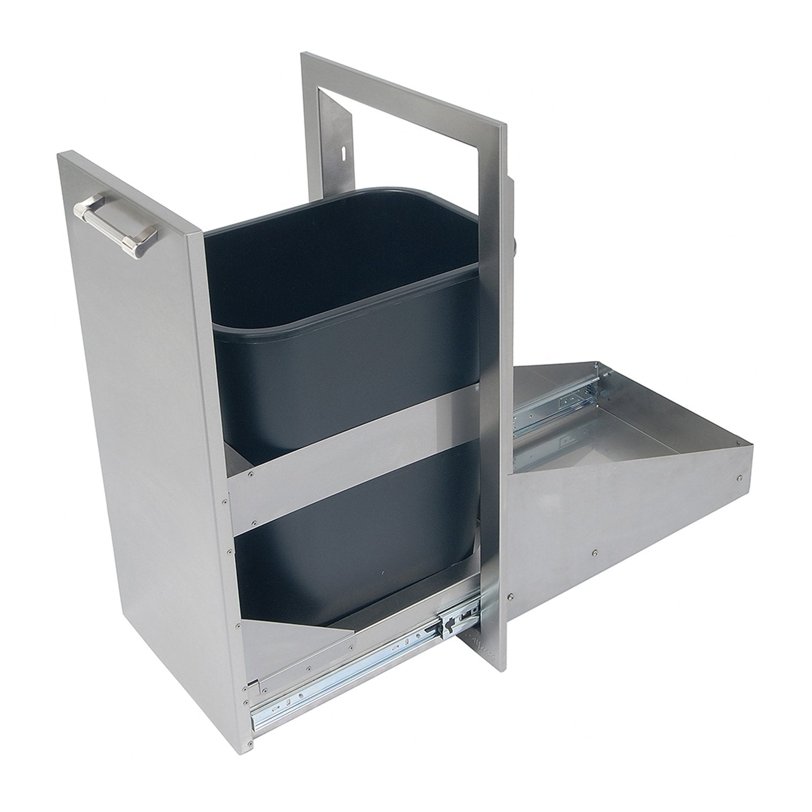 Alfresco 15-Inch Soft Closing Roll Out Trash Center (Trash Bin Included) - AXE-TC-SC - Detailed View 2 | EuroLife Furniture