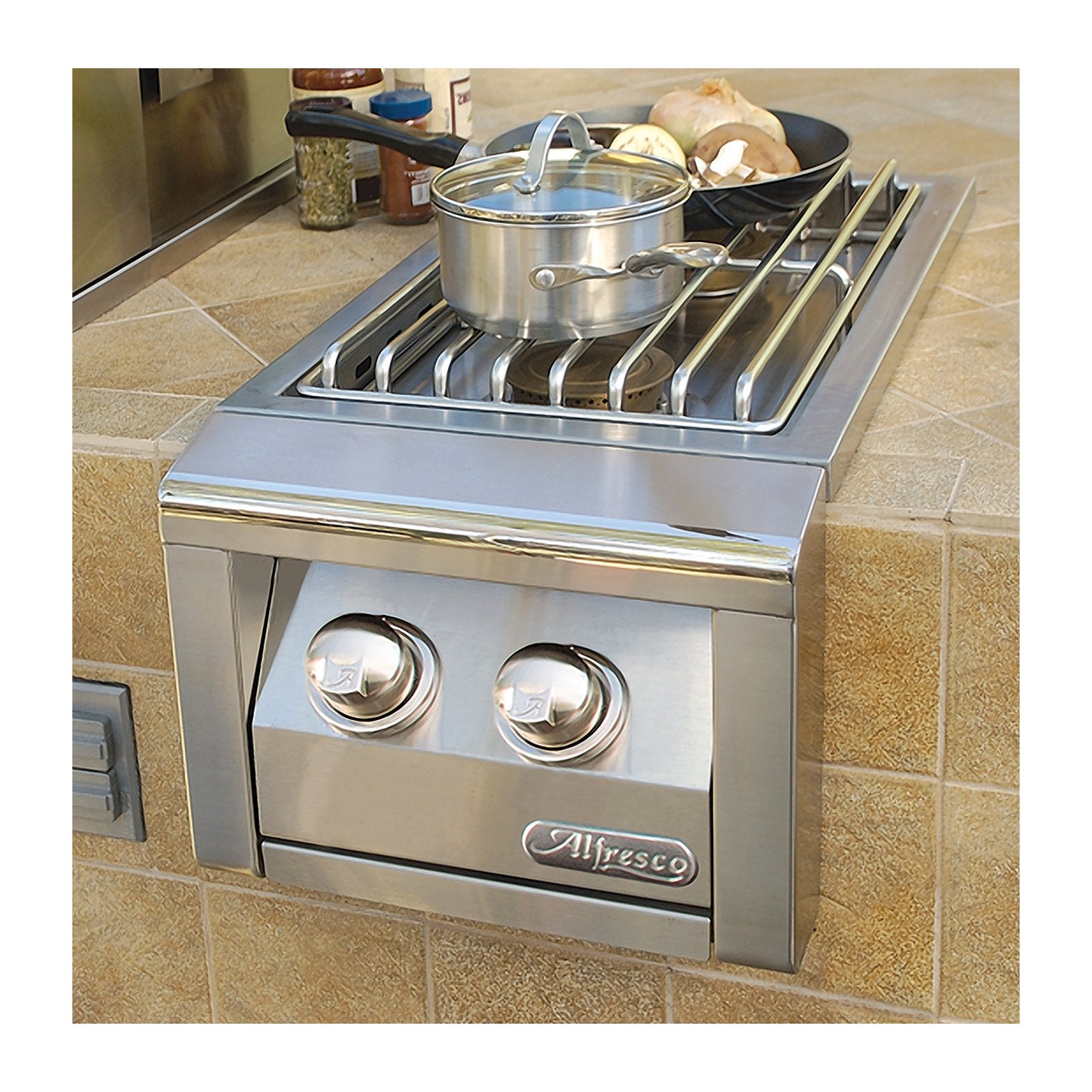 Alfresco 14-Inch Natural Gas Built-In Double Side Burner - AXESB-2-NG - GRILLS & SMOKERS by EuroLife Furniture
