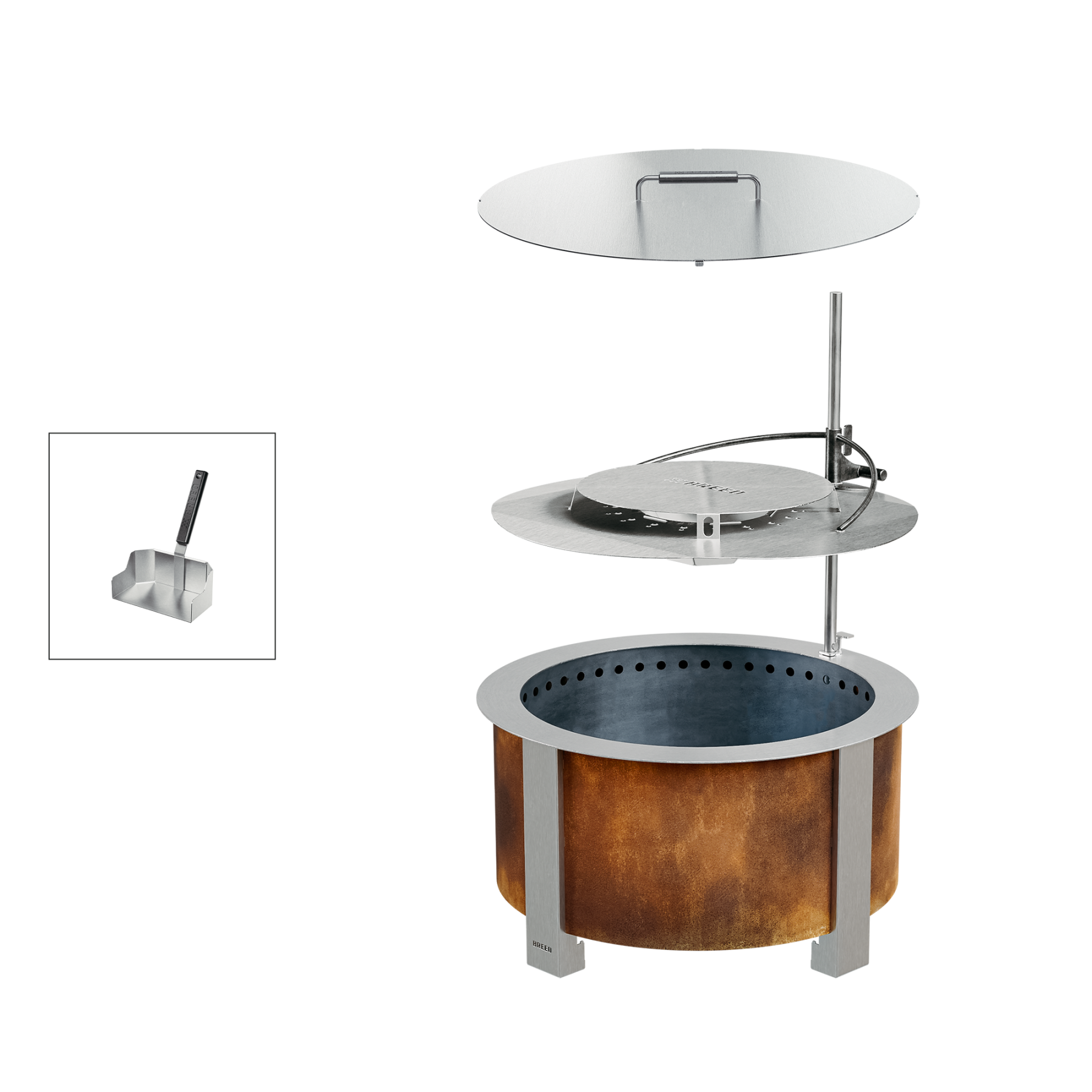Backyard Warmth Bundle - PATIO HEATING & FIRE by EuroLife Furniture