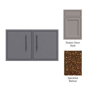 Canyon Series Shaker Style 36"w by 18"h Under-Grill Double Door Enclosure In Speckled Walnut - CAN010-F01-Shaker-SpeckWalnut