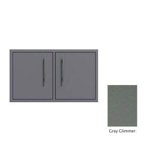 Canyon Series 36"w by 18"h Under-Grill Double Door Enclosure In Grey Glimmer - CAN010-F01-TexturedGreyGlimmer