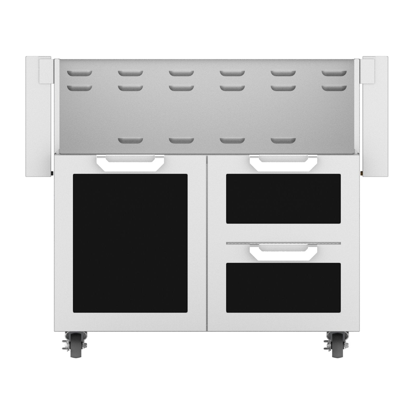 Hestan 36-Inch Double Drawer and Door Grill Cart in Black - GCR36-BK - Hestan Outdoor GRILLS & SMOKERS by EuroLife Furniture