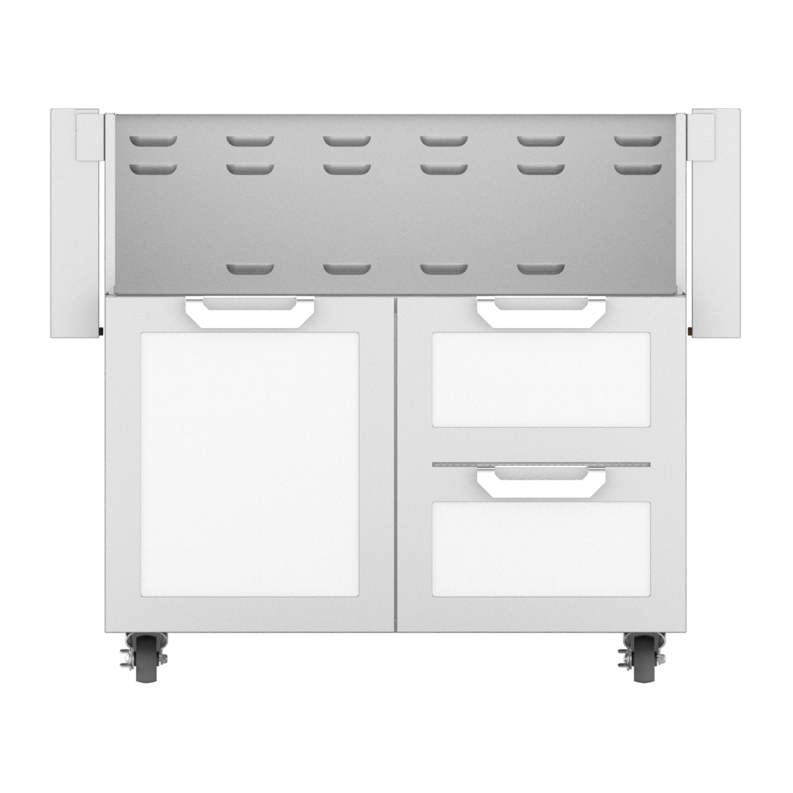 Hestan 36-Inch Double Drawer and Door Grill Cart in White - GCR36-WH - Hestan Outdoor GRILLS & SMOKERS by EuroLife Furniture