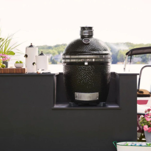 Lynx 18 Inch Built-In Ceramic Kamado Charcoal Grill - Black - LCGRBK
