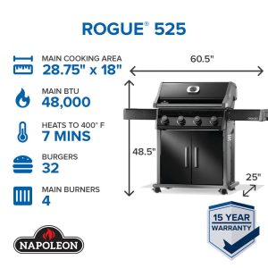 Rogue 525 LP Gas Grill, SS *new - Now Available*