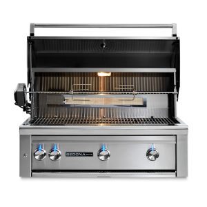 Sedona by Lynx 36-Inch Natural Gas Built-In Grill - 3 Stainless Steel Burners, w/ Rotisserie - L600R-NG