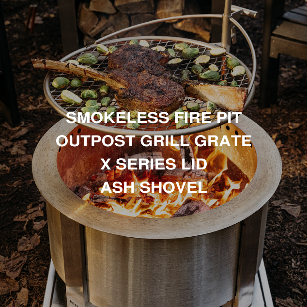 Smokeless Fire Pit Grilling Bundle - Detailed View 2 | EuroLife Furniture
