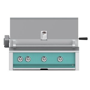 Hestan ASPIRE Grill Built-In 3 U-Burner Rotisserie 36" - Liquid Propane - Pacific Fog