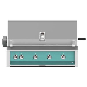 Hestan ASPIRE Grill Built-In 4 U-Burner Rotisserie 42" - Liquid Propane - Pacific Fog