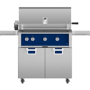 Hestan ASPIRE Grill Built-In 2 U-Burner 1 Sear Rotisserie - Natural Gas - Bora Bora Blue