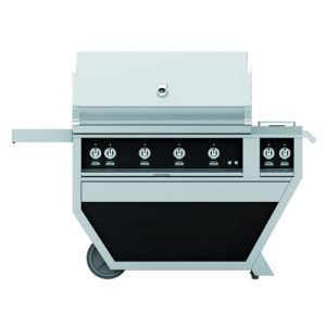 Hestan 42" Grill & Deluxe Cart 4 Trellis Burners Rotisserie - Liquid Propane - Stealth