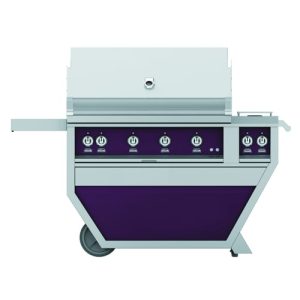 Hestan 42" Grill & Deluxe Cart 4 Trellis Burners Rotisserie - Liquid Propane - Lush