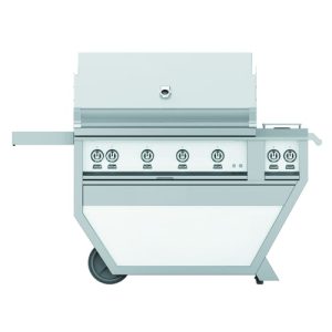 Hestan 42" Grill & Deluxe Cart 4 Trellis Burners Rotisserie - Natural Gas - Marshmallow