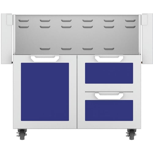 Hestan 36" Grill Cart Single Door & Double Drawer Soft Close - Bora Bora Blue - Hestan Outdoor Outdoor Furniture by EuroLife Furniture