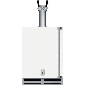 Hestan 24" Double Faucet Beer Dispenser Solid Door & Lock Left H - Marshmallow