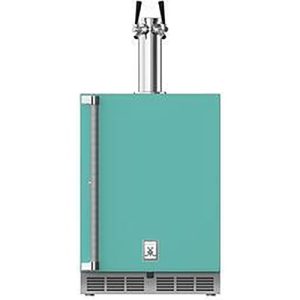 Hestan 24" Double Faucet Beer Dispenser Solid Door & Lock Right - Pacific Fog