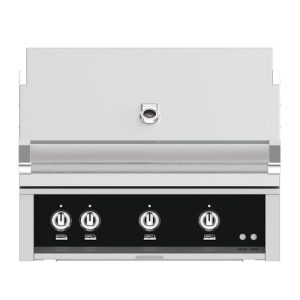 Hestan 36" Built-In Grill 2 Trellis Burners 1 Sear Burner Rotiss - Liquid Propane - Stealth