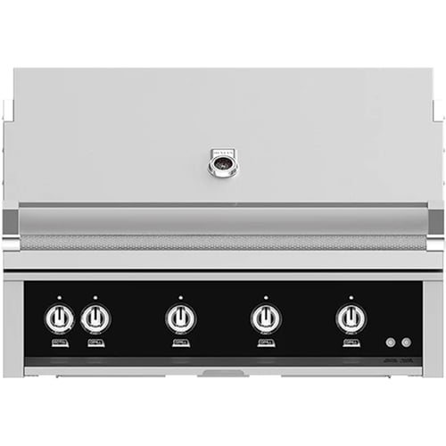 Hestan 42" Built-In Grill 3 Trellis Burners 1 Sear Burner Rotiss - Natural Gas - Stealth - Hestan Outdoor Outdoor Furniture by EuroLife Furniture