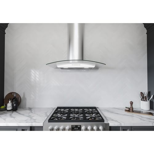 Zephyr Milano Connect Chimney Hood 36" LED ACT - Outdoor Furniture by EuroLife Furniture