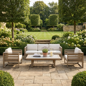 Andora 3 Seat Sofa Set with 2 in 1 Table in Weathered Brown