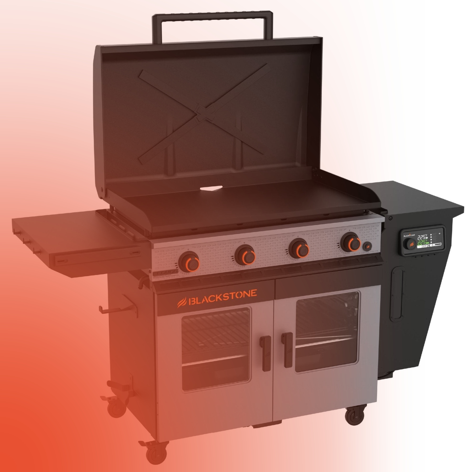Bronco 36” Griddle Vertical Pellet Smoker Combo - Griddles by EuroLife Furniture