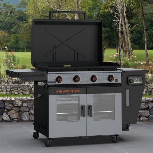Bronco 36” Griddle Vertical Pellet Smoker Combo - Detailed View 2 | EuroLife Furniture