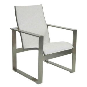 Castelle Park Place Sling Dining Chair with Jasmine Frame and Sailing Seagull Fabric