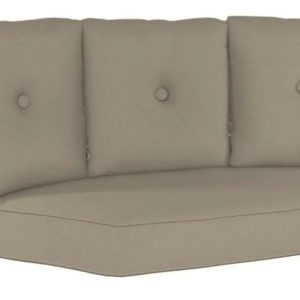 Casual Cushion Estate Series Deep Seating 3 Back Corner Sectional Cushion in Stone Linen