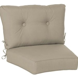 Casual Cushion Estate Series Deep Seating Curved Cushion in Stone Linen