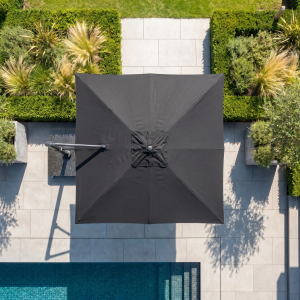 Challenger T2 Premium 3.5m x 2.6m Rectangular Cantilever Parasol in Black with 90kg Granite Base